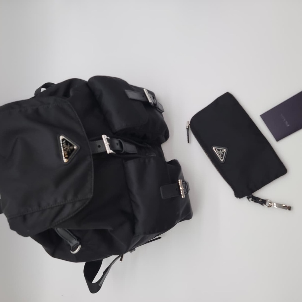 Prada Men's Black Nylon Backpack - Picture 8 of 14